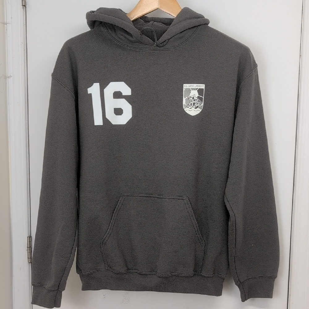 GILDAN GREY HOODIE SIZE MEDIUM